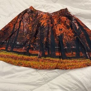 Autumn Forest Print Skirt